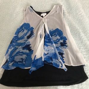 Calvin Klein Two Layer Tank Top Blouse